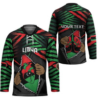 Personalized Libya In My Veins Hockey Jersey - Wonder Print Shop