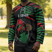 Personalized Libya In My Veins Hockey Jersey - Wonder Print Shop