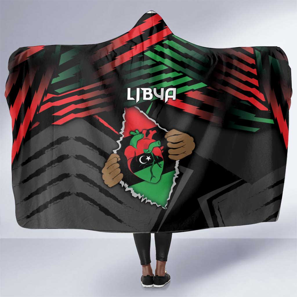Libya In My Veins Hooded Blanket - Wonder Print Shop