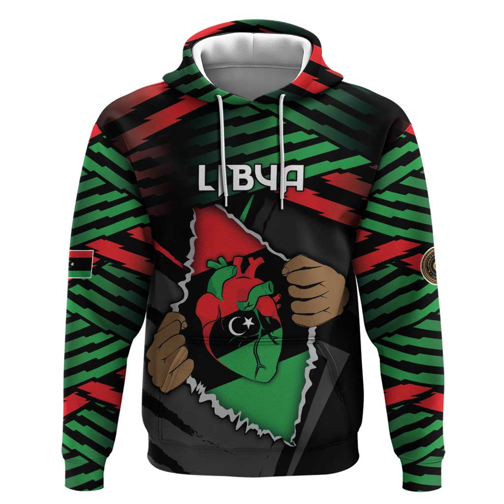 Personalized Libya In My Veins Hoodie - Wonder Print Shop