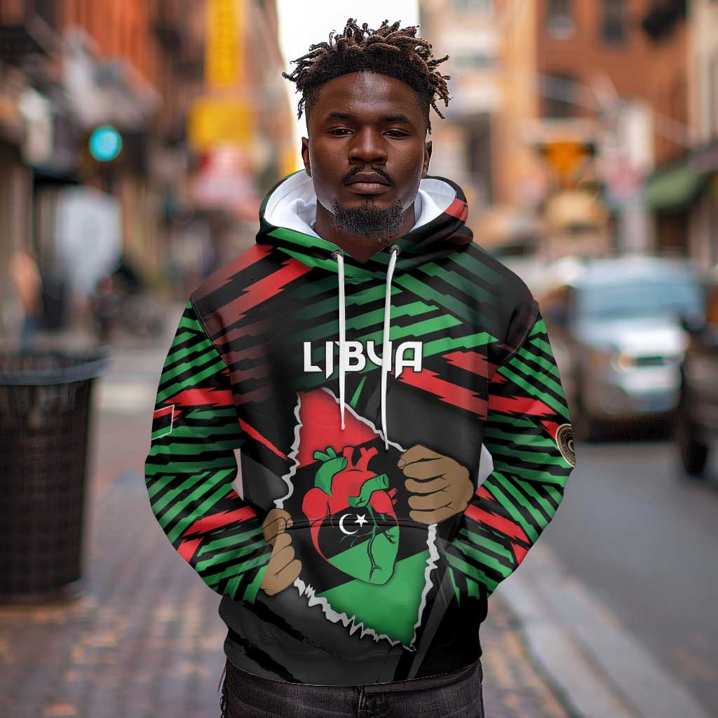 Personalized Libya In My Veins Hoodie - Wonder Print Shop