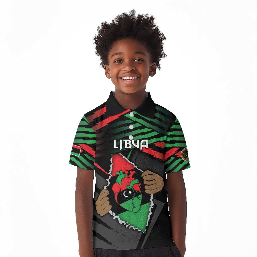 Personalized Libya In My Veins Kid Polo Shirt - Wonder Print Shop