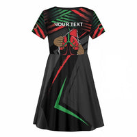 Personalized Libya In My Veins Kid Short Sleeve Dress - Wonder Print Shop