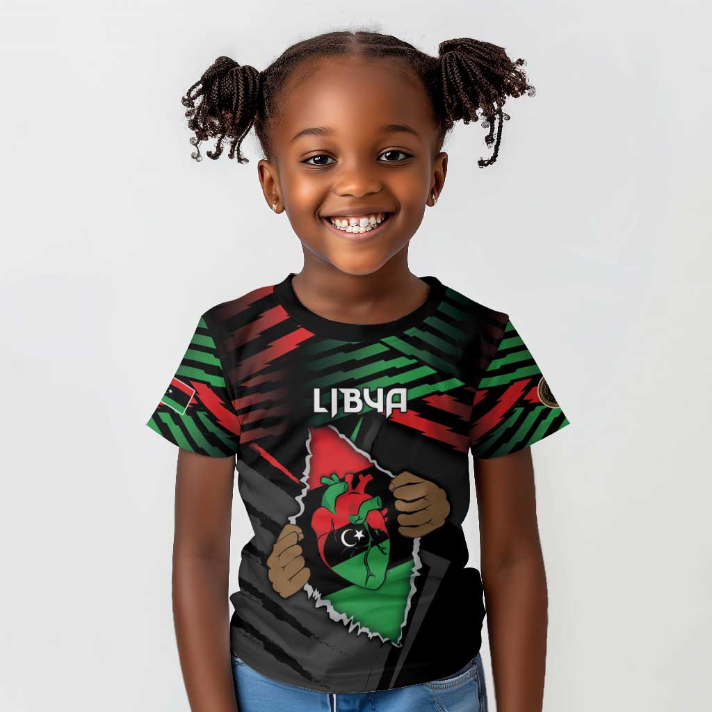 Personalized Libya In My Veins Kid T shirt - Wonder Print Shop