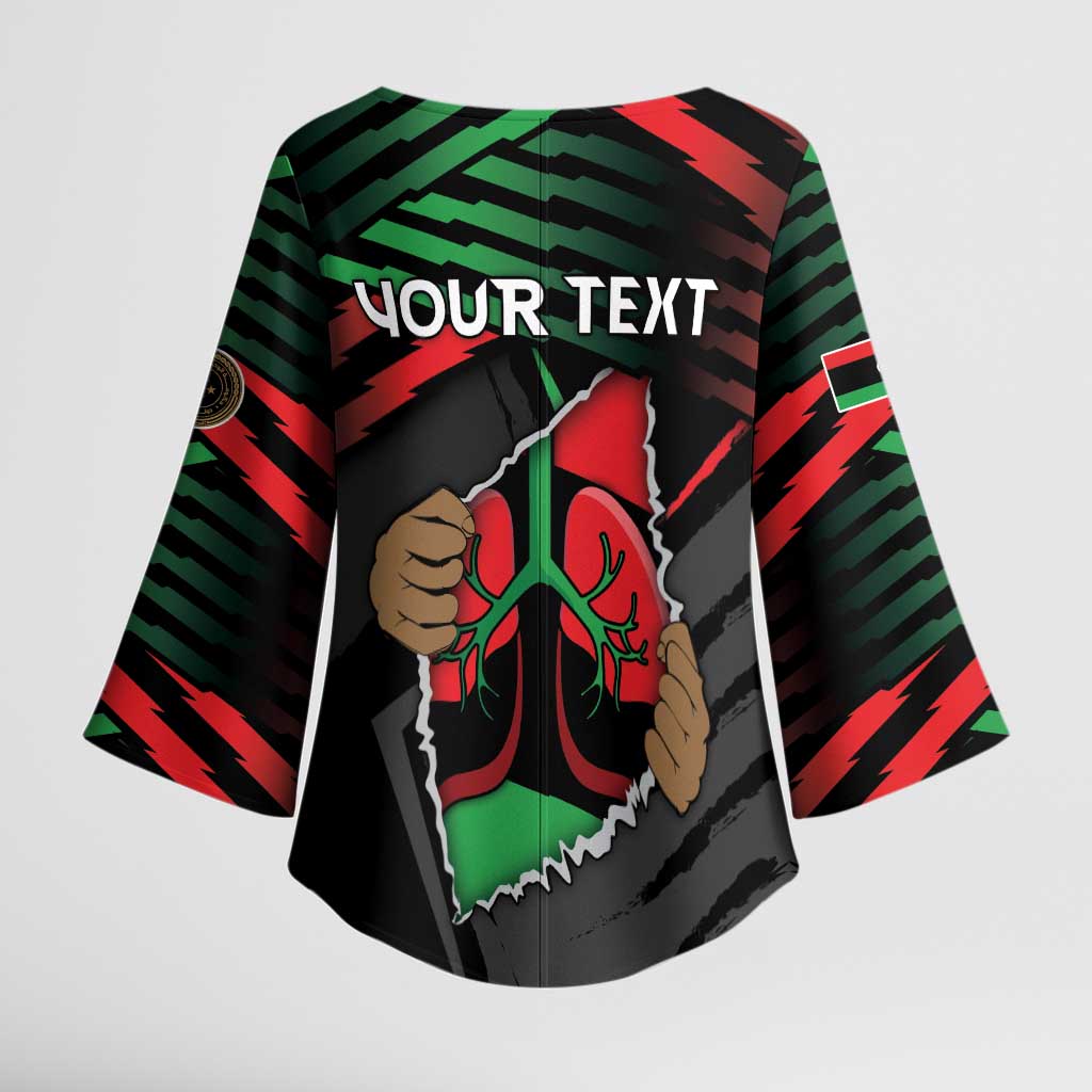 Personalized Libya In My Veins Kimono Sleeve Blouse - Wonder Print Shop