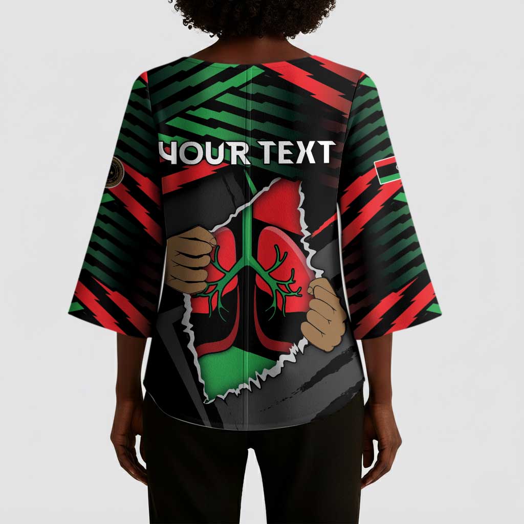 Personalized Libya In My Veins Kimono Sleeve Blouse - Wonder Print Shop