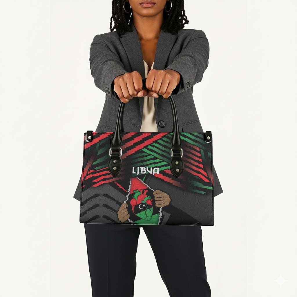 Libya In My Veins Leather Bag - Wonder Print Shop