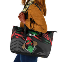 Libya In My Veins Leather Tote Bag - Wonder Print Shop