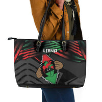 Libya In My Veins Leather Tote Bag - Wonder Print Shop