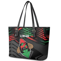 Libya In My Veins Leather Tote Bag - Wonder Print Shop