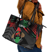 Libya In My Veins Leather Tote Bag - Wonder Print Shop