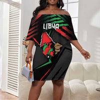 Personalized Libya In My Veins Off Shoulder Short Dress - Wonder Print Shop