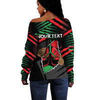 Personalized Libya In My Veins Off Shoulder Sweater - Wonder Print Shop