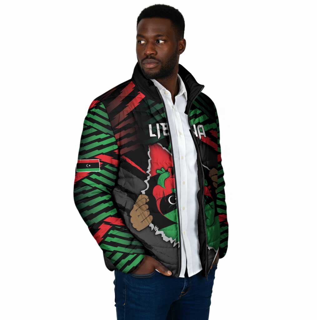 Personalized Libya In My Veins Padded Jacket - Wonder Print Shop