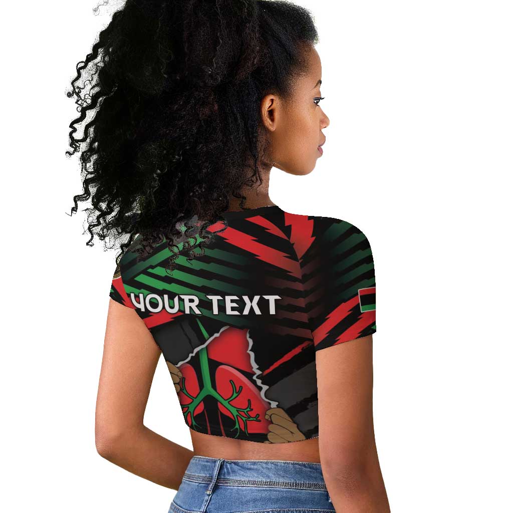 Personalized Libya In My Veins Raglan Cropped T shirt - Wonder Print Shop