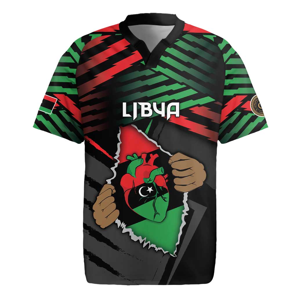 Personalized Libya In My Veins Rugby Jersey - Wonder Print Shop
