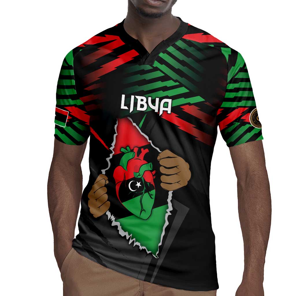 Personalized Libya In My Veins Rugby Jersey - Wonder Print Shop