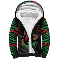 Personalized Libya In My Veins Sherpa Hoodie - Wonder Print Shop