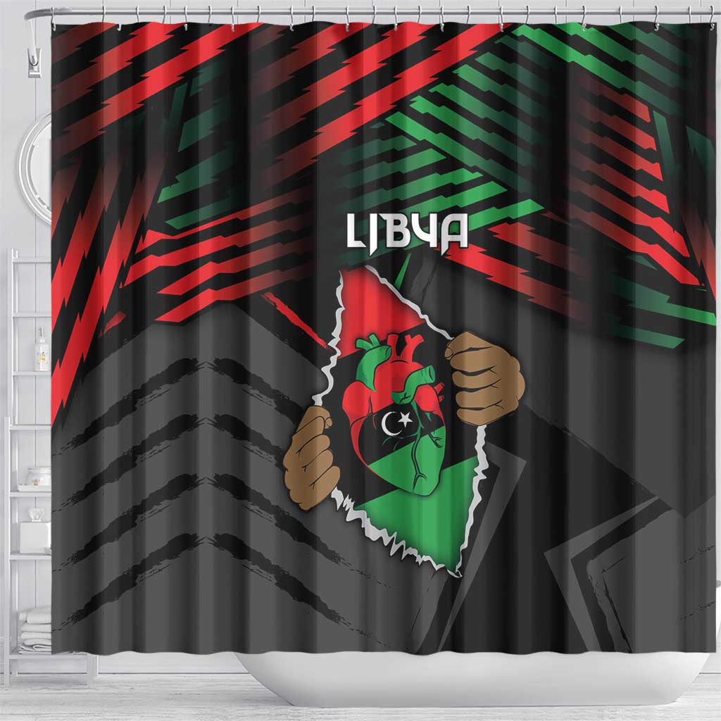 Libya In My Veins Shower Curtain - Wonder Print Shop