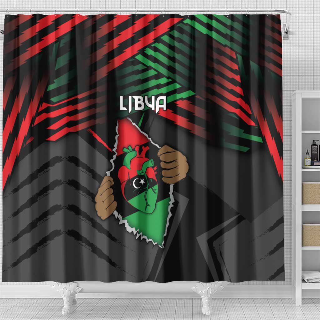 Libya In My Veins Shower Curtain - Wonder Print Shop