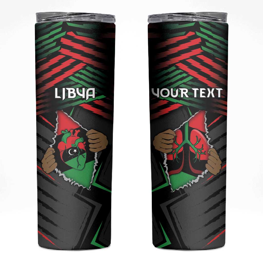Personalized Libya In My Veins Skinny Tumbler - Wonder Print Shop
