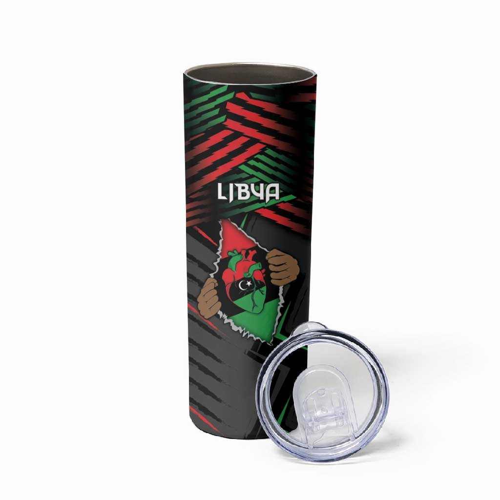 Personalized Libya In My Veins Skinny Tumbler - Wonder Print Shop