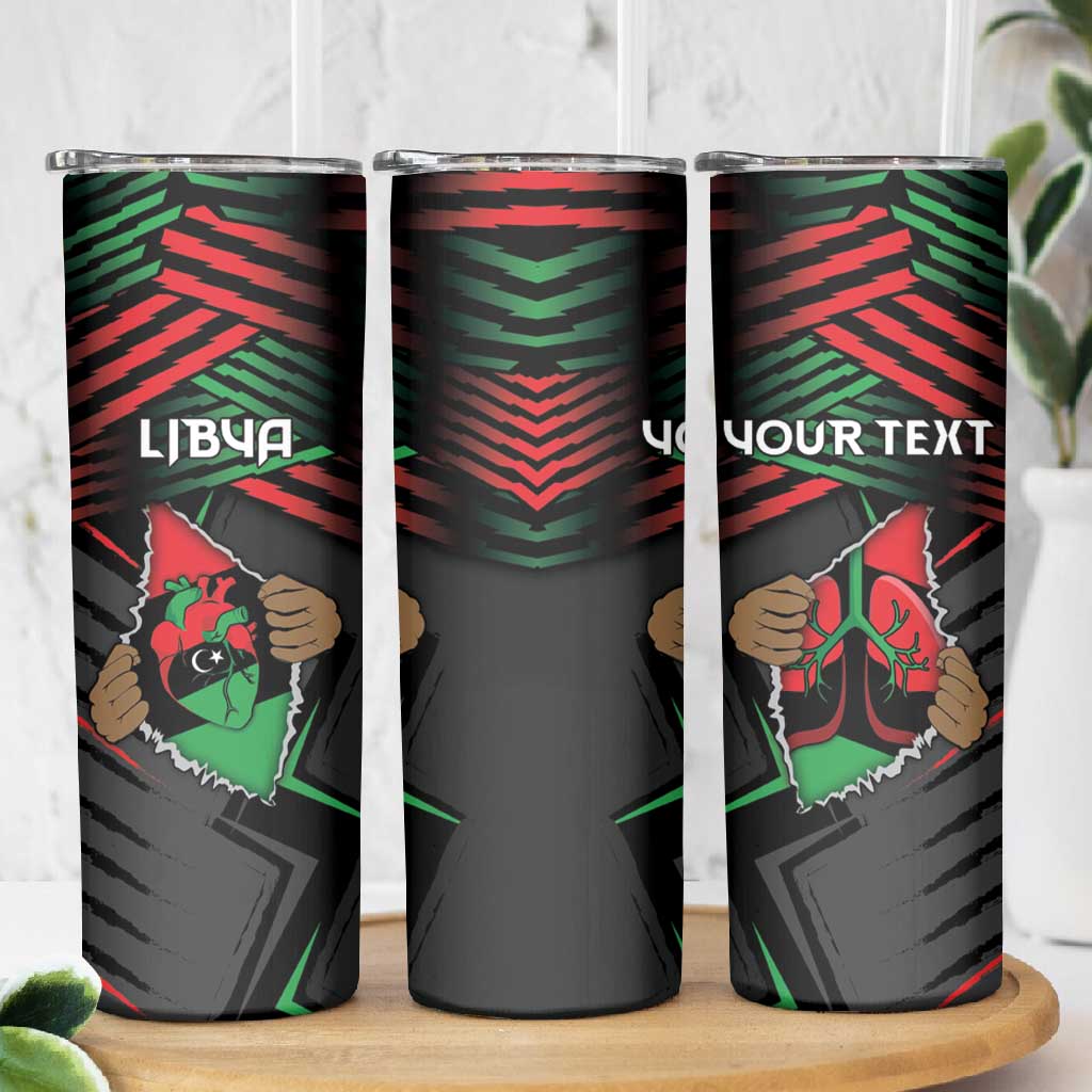 Personalized Libya In My Veins Skinny Tumbler - Wonder Print Shop