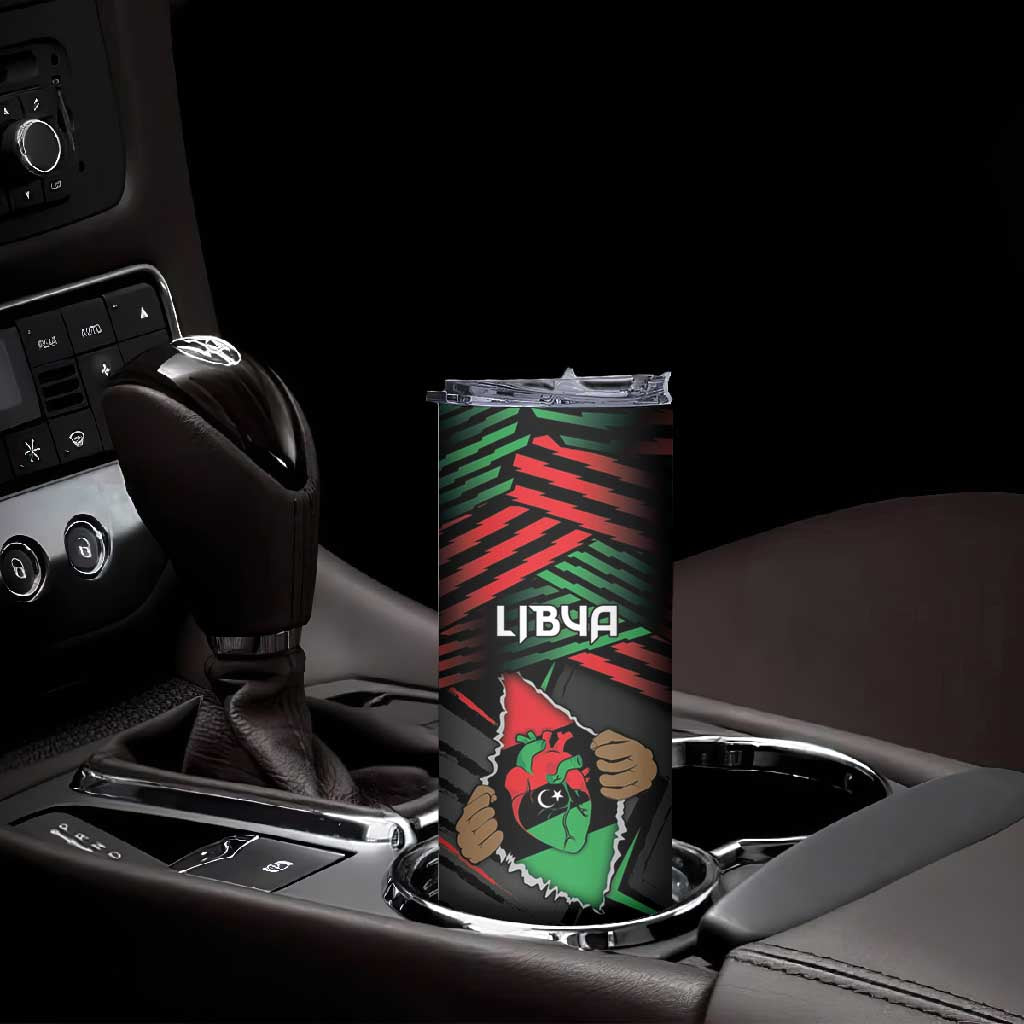 Personalized Libya In My Veins Skinny Tumbler - Wonder Print Shop