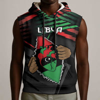 Personalized Libya In My Veins Sleeveless Hoodie - Wonder Print Shop