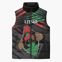 Personalized Libya In My Veins Sleeveless Puffer Jacket - Wonder Print Shop