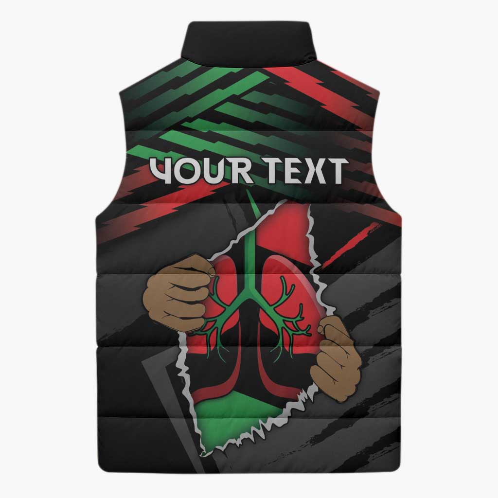 Personalized Libya In My Veins Sleeveless Puffer Jacket - Wonder Print Shop