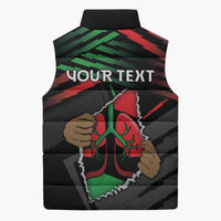 Personalized Libya In My Veins Sleeveless Puffer Jacket - Wonder Print Shop