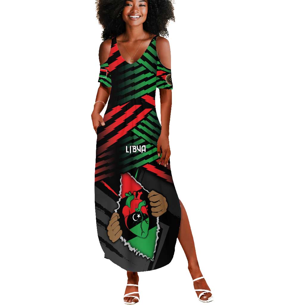 Personalized Libya In My Veins Summer Maxi Dress - Wonder Print Shop