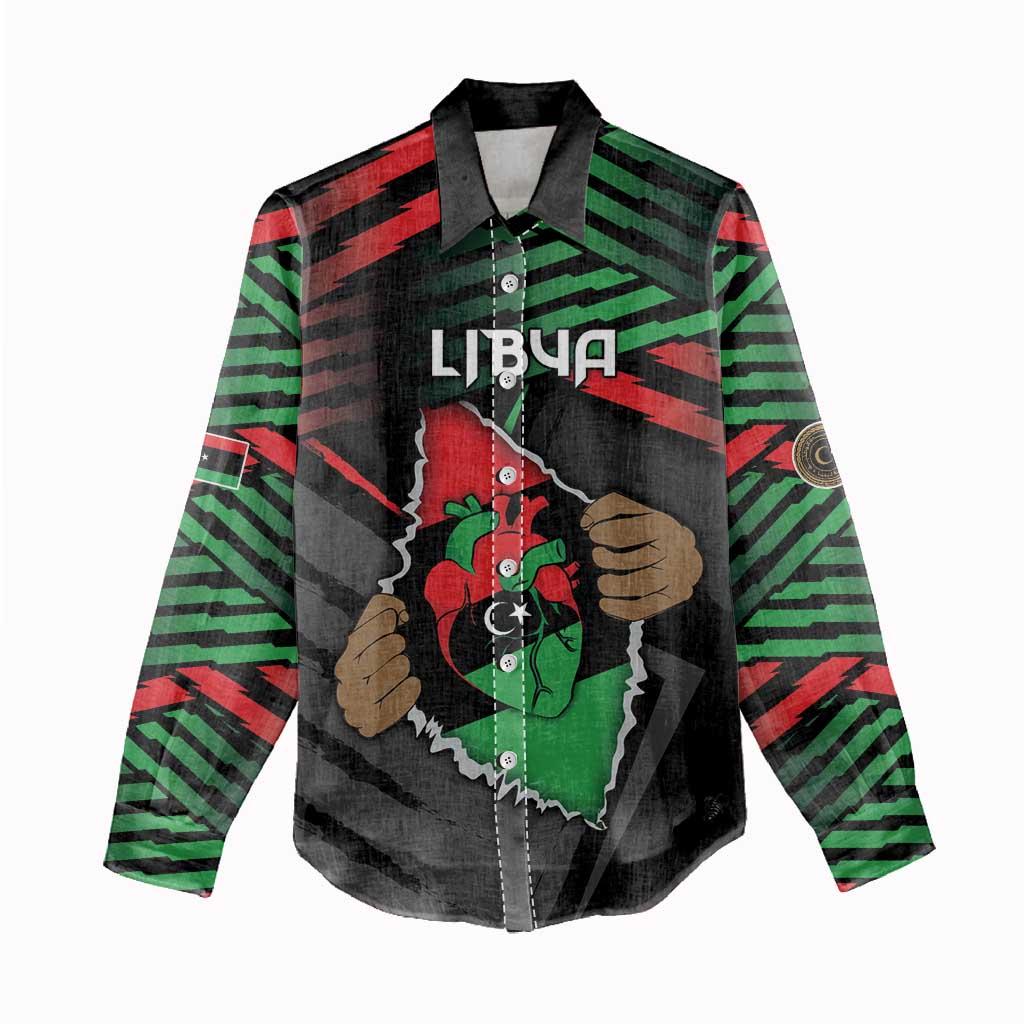 Personalized Libya In My Veins Women Casual Shirt - Wonder Print Shop
