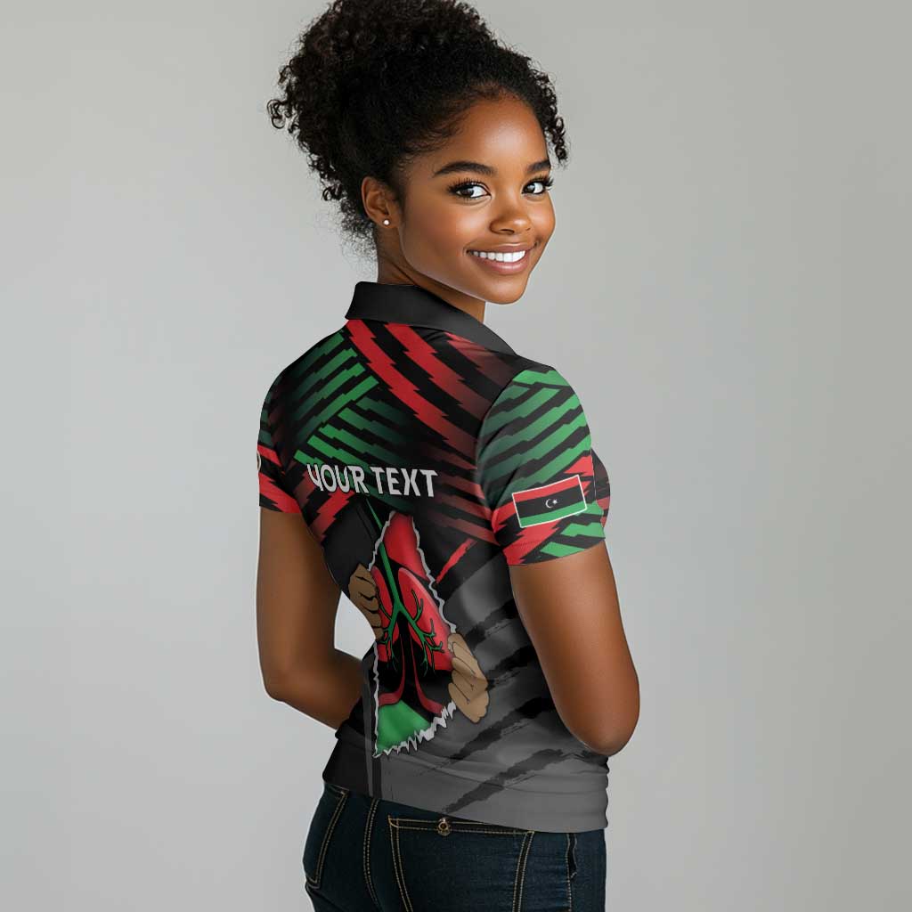 Personalized Libya In My Veins Women Polo Shirt - Wonder Print Shop