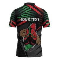 Personalized Libya In My Veins Zipper Polo Shirt - Wonder Print Shop