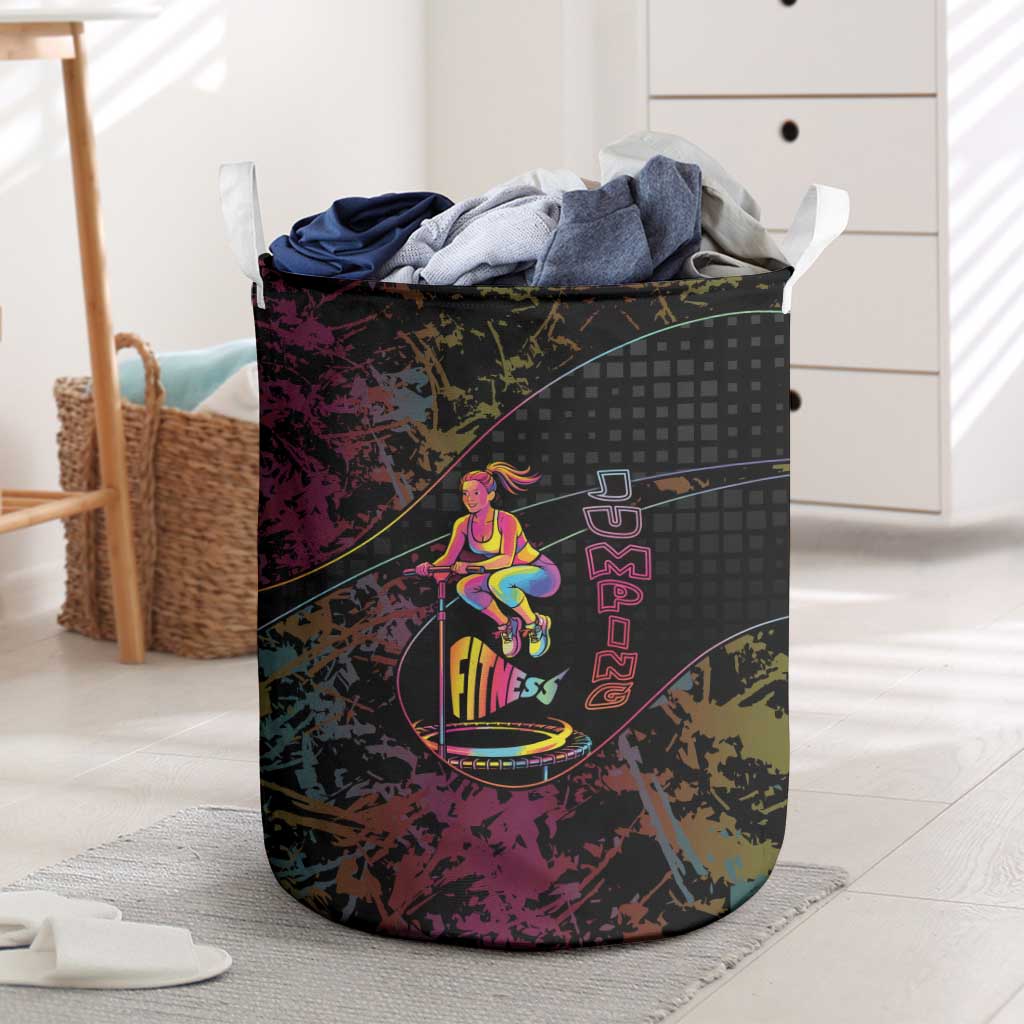 Jumping Fitness Laundry Basket Trampoline Workout Pop Art