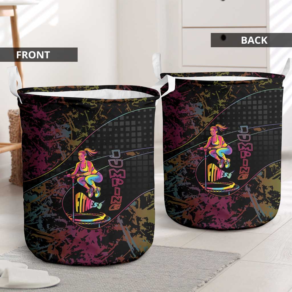 Jumping Fitness Laundry Basket Trampoline Workout Pop Art