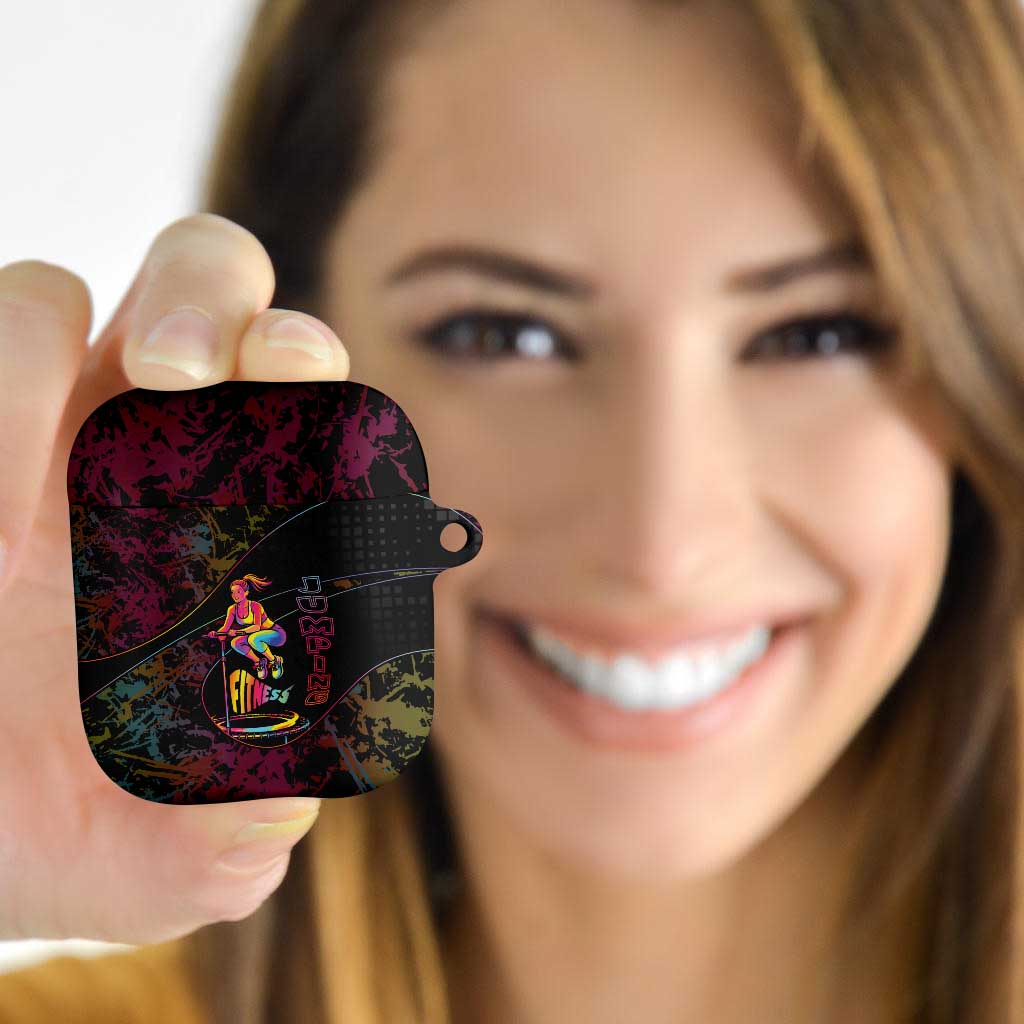 Jumping Fitness AirPods Case Trampoline Workout Pop Art