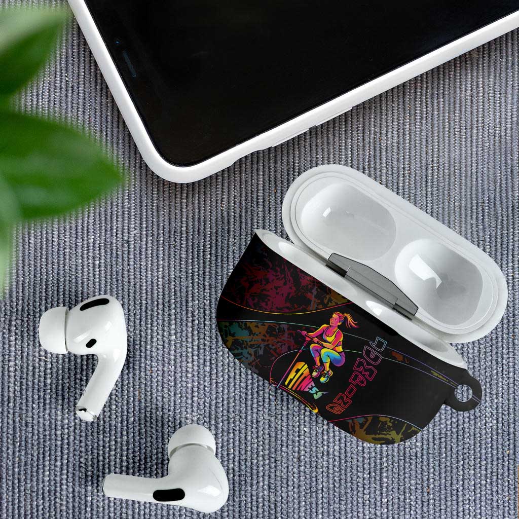 Jumping Fitness AirPods Case Trampoline Workout Pop Art