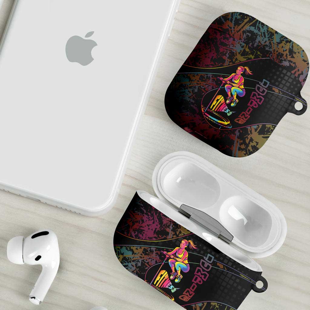 Jumping Fitness AirPods Case Trampoline Workout Pop Art