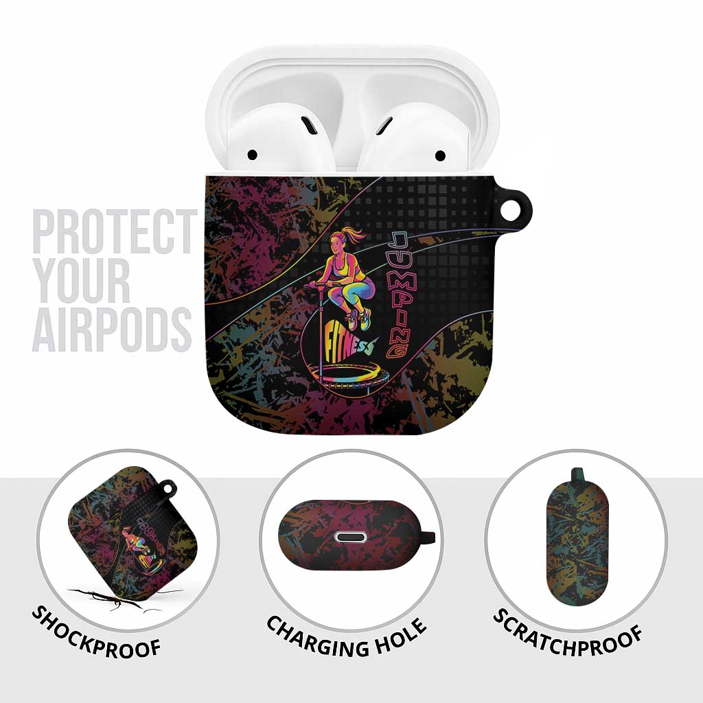 Jumping Fitness AirPods Case Trampoline Workout Pop Art