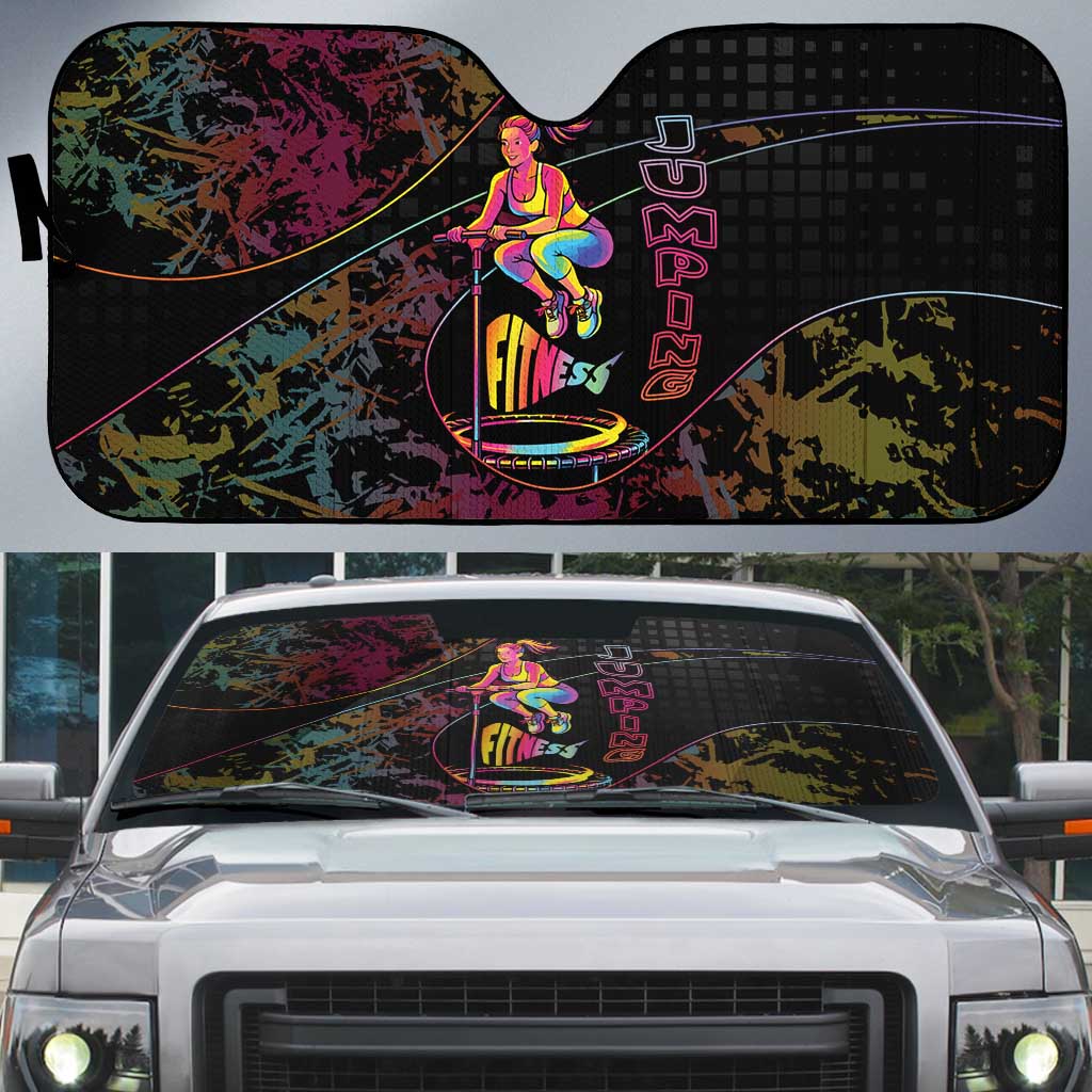 Jumping Fitness Auto Sun Shade Trampoline Workout Pop Art