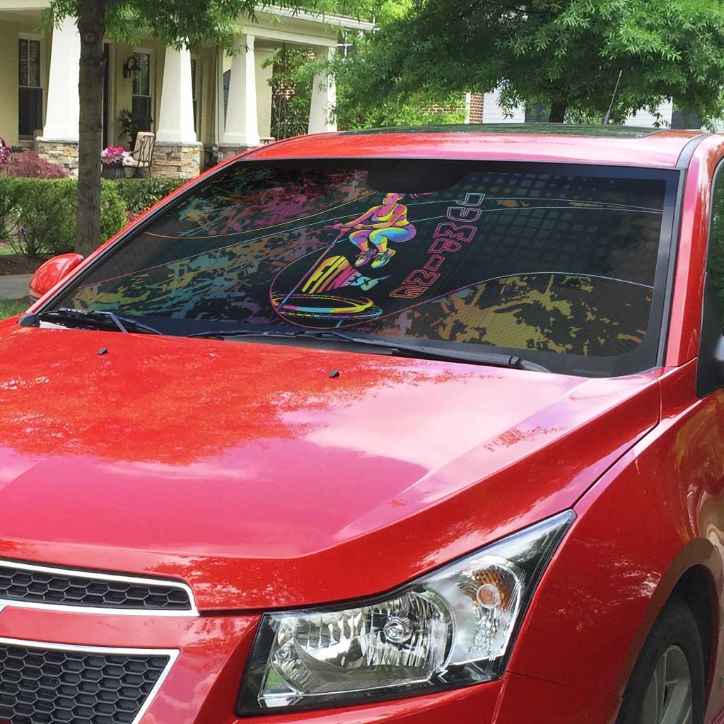 Jumping Fitness Auto Sun Shade Trampoline Workout Pop Art