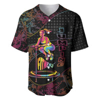 Personalized Jumping Fitness Baseball Jersey Trampoline Workout Pop Art