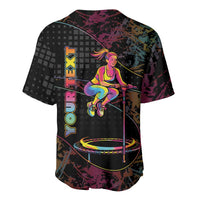 Personalized Jumping Fitness Baseball Jersey Trampoline Workout Pop Art