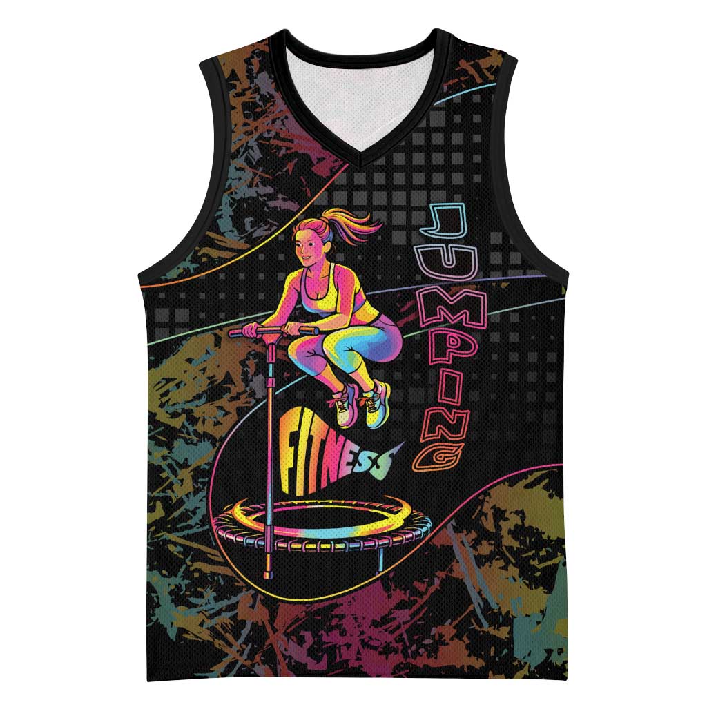 Personalized Jumping Fitness Basketball Jersey Trampoline Workout Pop Art