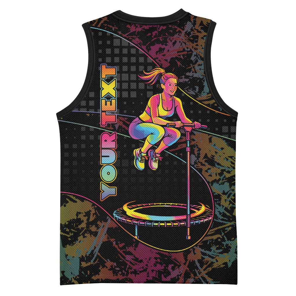 Personalized Jumping Fitness Basketball Jersey Trampoline Workout Pop Art