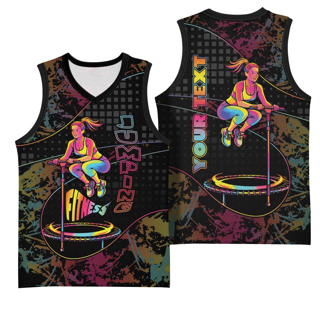 Personalized Jumping Fitness Basketball Jersey Trampoline Workout Pop Art