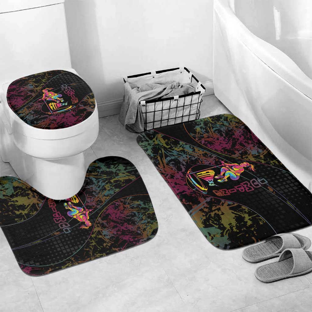 Jumping Fitness Bathroom Set Trampoline Workout Pop Art